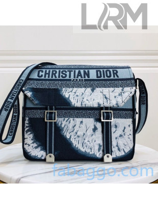 Dior Diorcamp Messenger Bag in Blue Universe Embroidery 2020