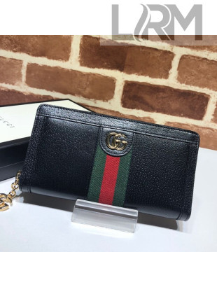 Gucci Ophidia Zip Around Wallet 523154 Black