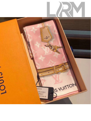 Louis Vuitton Silk Twilly Bandeau 8x120cm LV20633 Pink 2020