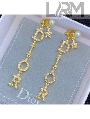Dior Dio(r)evolution Crystal Lettering Long Earrings 2020