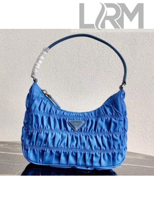 Prada Nylon and Saffiano Leather Mini Bag 1NE204 Blue 2020