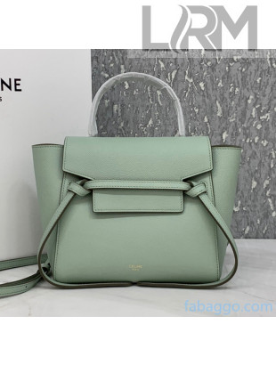 Celine Nano Belt Bag In Grained Calfskin Light Green 2020