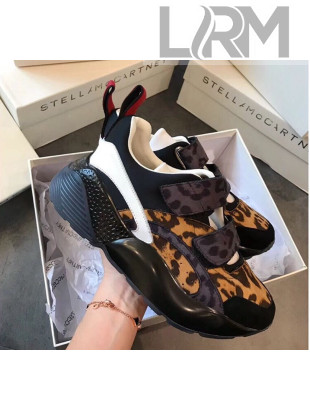 Stella McCartney Eclypse Velcro Sneaker in Suede and Calfskin Black/Yellow 2019