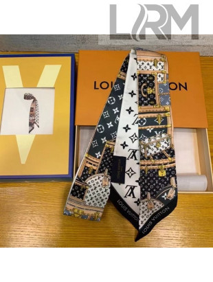 Louis Vuitton Let's Go BB Silk Bandeau Scarf 5x120cm Black 2021