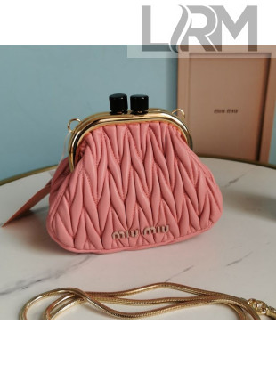 Miu Miu Belle Nappa Leather Chain Mini Bag 5BP016 Pink 2021