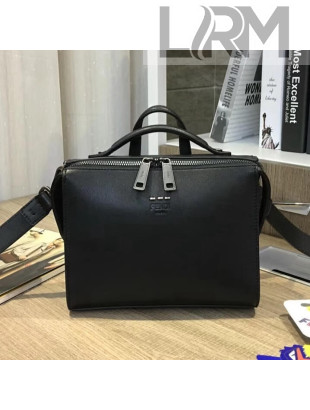 Fendi Mini Messenger Bag in Roman Leather Black 2018