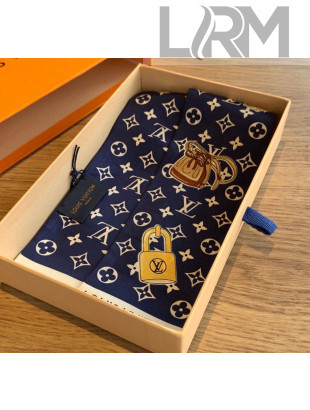Louis Vuitton Silk Twilly Bandeau 8x120cm LV60645 Deep Blue 2020