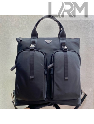 Prada Men's Nylon Tote Bag 2VG053 Black 2021
