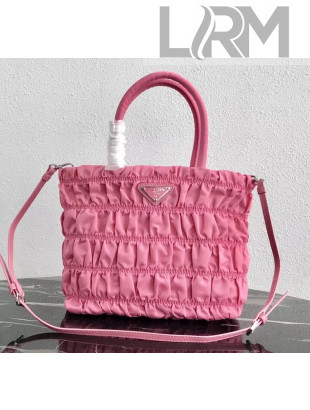 Prada Embossed Nylon Tote Bag 1BG321 Pink 2020