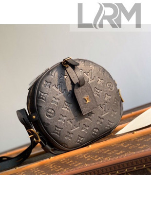 Louis Vuitton Boite Chapeau Souple MM Bag in Monogram Embossed Leather M45167 Black 2020