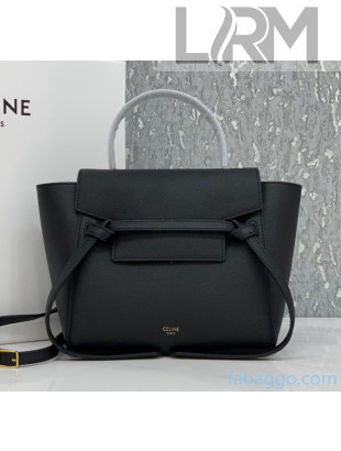 Celine Nano Belt Bag In Grained Calfskin Black 2020