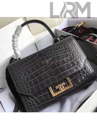 Givenchy Mini Eden Bag in Crocodile Pattern Calfskin Leather Grey 2019