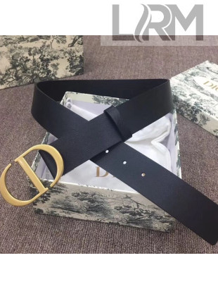 Dior Grianed Calfskin Belt 40mm with CD Buckle Black 2019