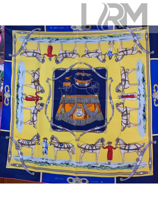 Hermes Twilly Silk Square Scarf 90x90cm Yellow 2021 20