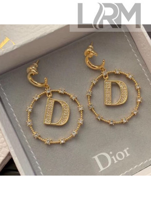 Dior Crystal CD Hoop Earrings 2019