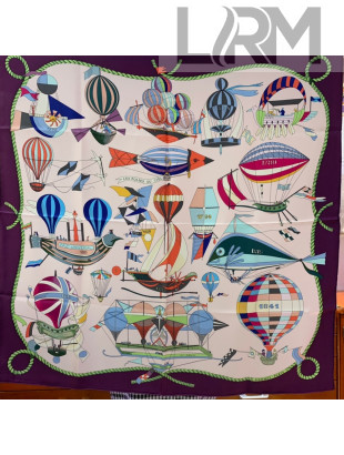 Hermes Sky Wings Twilly Silk Square Scarf 90x90cm Pink 2021