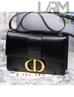 Dior 30 Montaigne CD Flap Bag in Smooth Black Calfskin 2019