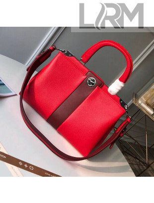 Louis Vuitton Astrid Monogram Flower Lock Top Handle Bag Red M54375