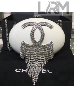Chanel Resin/Strass Minaudiere Bag White 2018