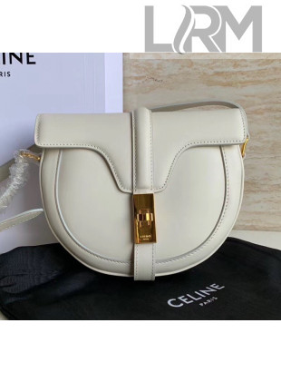 Celine Small Besace 16 Bag in Natural Calfskin White 2020
