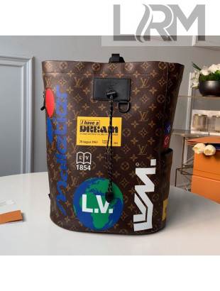 Louis Vuitton Men's Chalk Backpack M44615 Monogram Canvas 2019