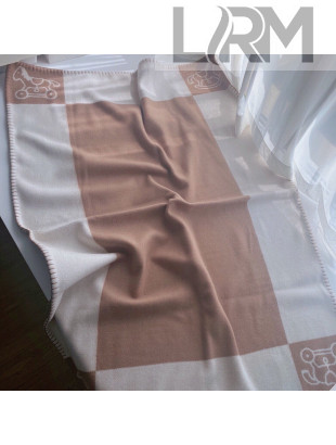 Hermes Wool & Cashmere Baby Blanket HB93015 Coffee 2021