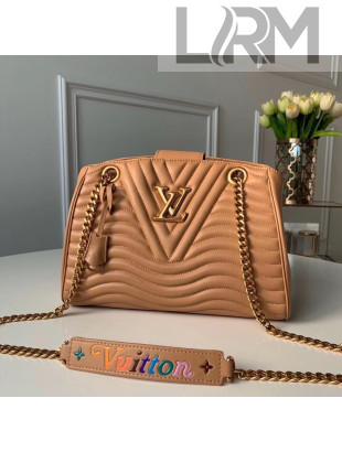 Louis Vuitton Calfskin New Wave Chain Tote Bag M53900 Apricot 2018