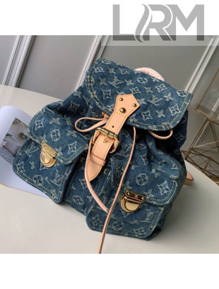 Louis Vuitton Denim Backpack Denim Blue M44460