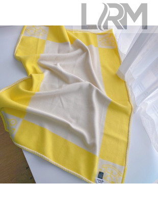Hermes Wool & Cashmere Baby Blanket HB93016 Yellow 2021