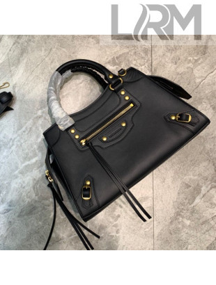 Balenciaga Neo Classic Small Top Handle Bag in Smooth Calfskin Black/Gold 2020