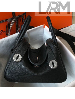 Hermes Mini Lindy 21cm in Original Calf Leather Black 2019