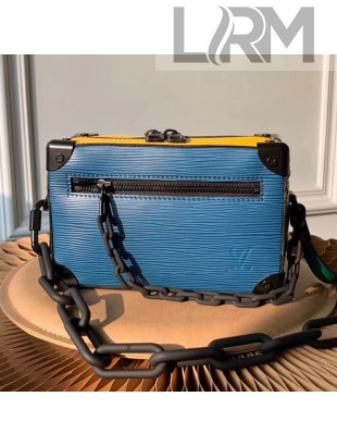 Louis Vuitton Men's Epi Leather Mini Soft Trunk Box Shoulder Bag M44480 Blue/Green/Yellow 2019