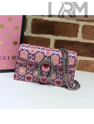 Gucci Dionysus GG Love Leather Super Mini Bag 476432 Pink 2020