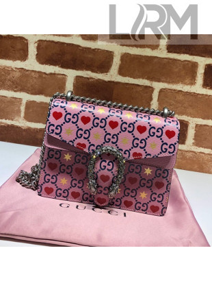 Gucci Dionysus GG Love Leather Mini Bag 421970 Pink 2020