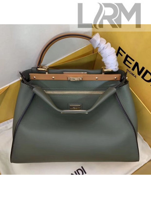Fendi Peekaboo Iconic Calfskin Medium Bag Green 2019