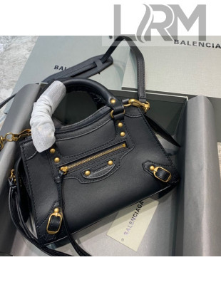 Balenciaga Neo Classic Mini Top Handle Bag in Smooth Calfskin Black/Gold 2020