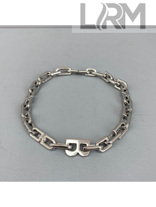 Balenciaga B Chain Necklace Silver 2021