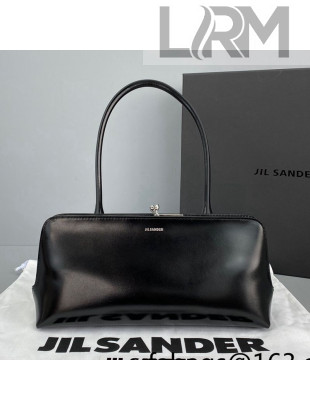 Jil Sander Goji Calfskin Frame Small Shoulder Bag 7133 Black/Silver 2021