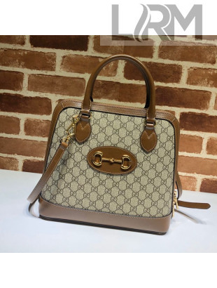 Gucci Horsebit 1955 GG Canvas Medium Top Handle Bag ‎620850 Brown 2020