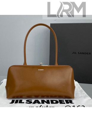 Jil Sander Goji Calfskin Frame Small Shoulder Bag 7133 Brown 2021