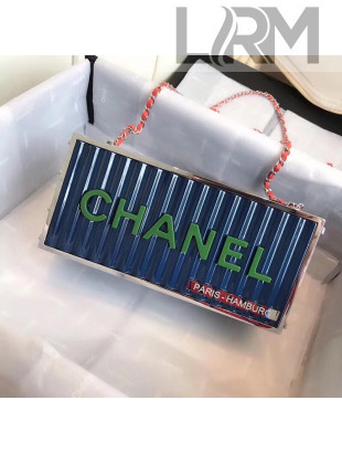 Chanel Evening in Hamburg Minaudiere Bag A94670 Blue 2018