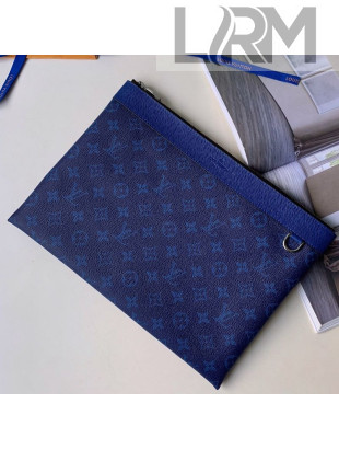Louis Vuitton Discovery Pochette Monogram Canvas Pouch M62291 Dark Blue 2019