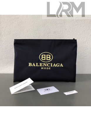 Balenciaga Mode Embroidered Pouch Deep Blue 2018