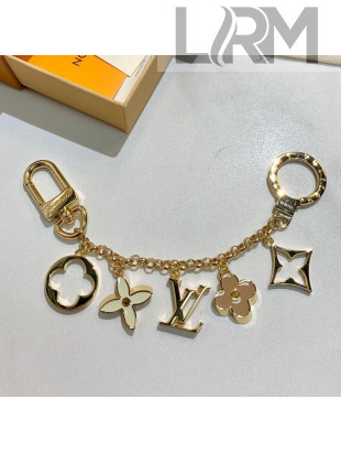 Louis Vuitton Fleur de Monogram Bag Charm and Key Holder Apricot/Gold 2021