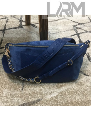 Chanel x Pharrell Suede Waist Bag/Belt Bag Blue 2019