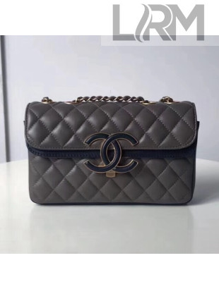 Chanel Lambskin Small Flap Bag A57275 Deep Grey/Blue 2018