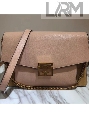 Givenchy Medium GV3 Bag in Grained and Suede Leather Pink 2018