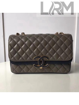 Chanel Lambskin Medium Flap Bag A57276 Grey/Blue 2018