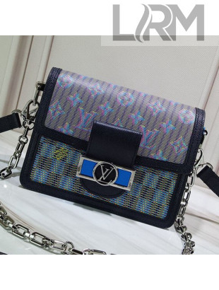 Louis Vuitton Mini Dauphine Monogram Pop Print Shoulder Bag M55454 Blue 2019