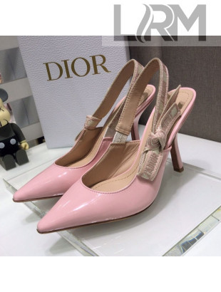 Dior J'Adior Slingback Pumps 9.5cm in Pink Patent Calfskin 2021